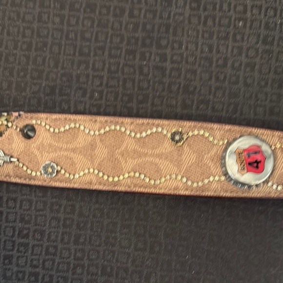 Coach Embellished Tan bag Strap - Picture 4 of 11